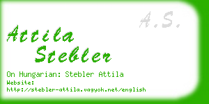 attila stebler business card
